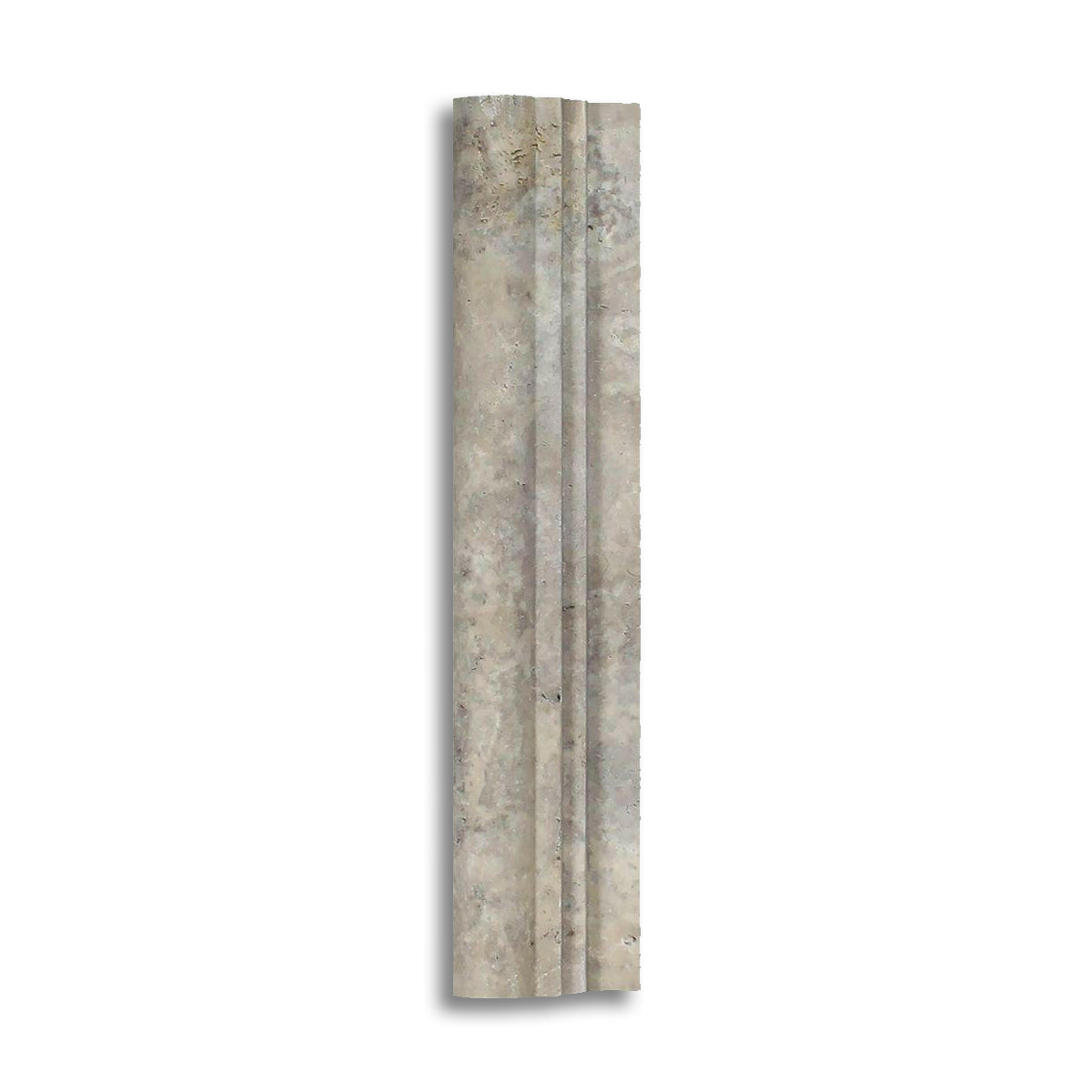Silver Travertine Honed OG-1 Chair Rail Molding Trim - American Tile Depot