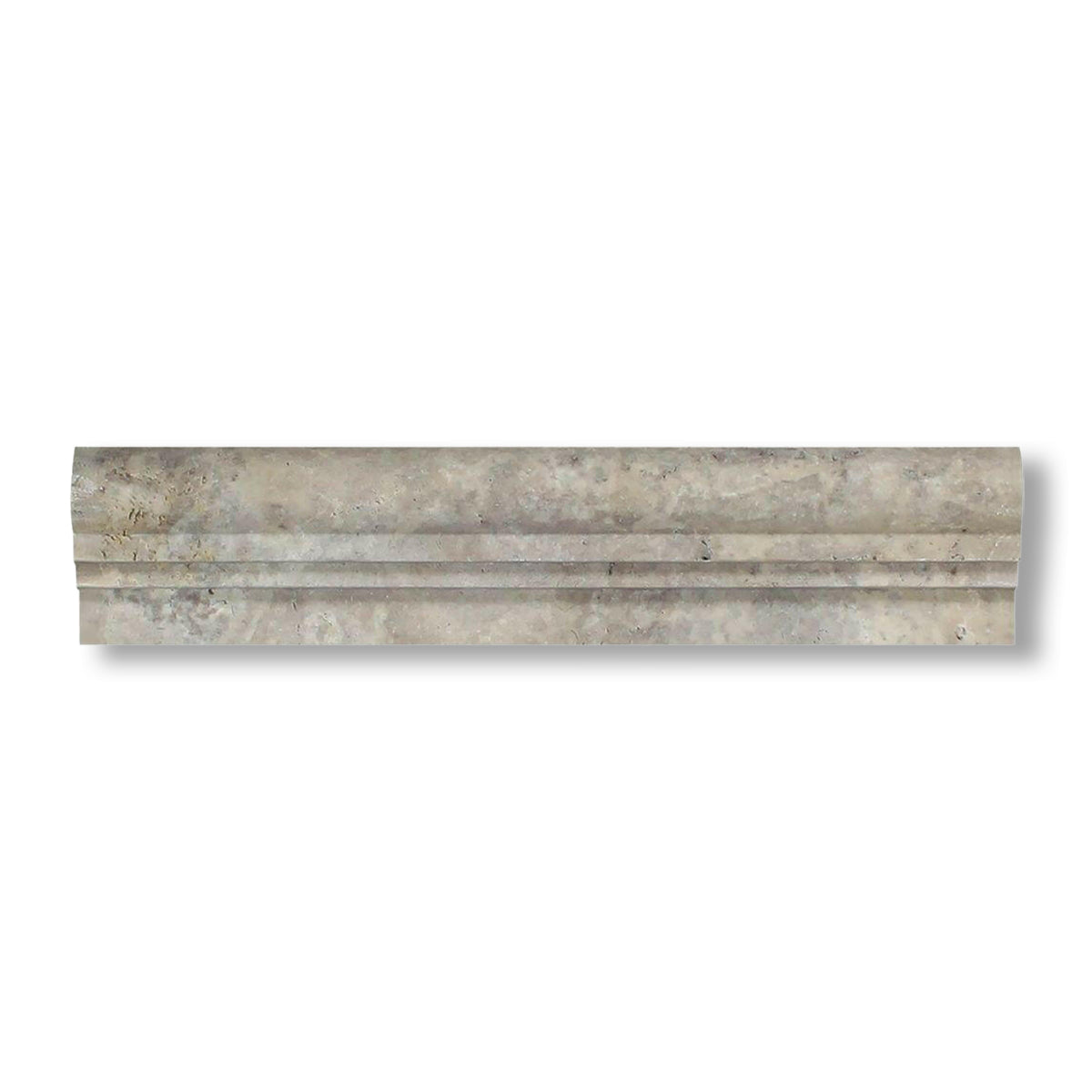 Silver Travertine Honed OG-2 Chair Rail Molding Trim - American Tile Depot