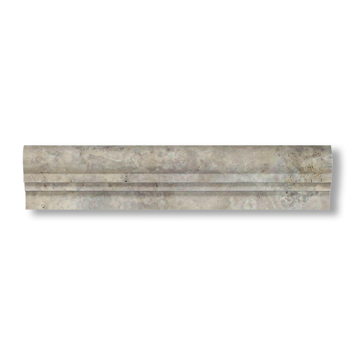Silver Travertine Honed OG-2 Chair Rail Molding Trim - American Tile Depot