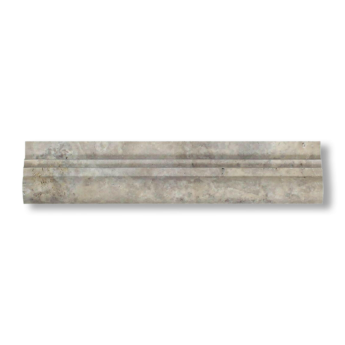Silver Travertine Honed OG-2 Chair Rail Molding Trim - American Tile Depot