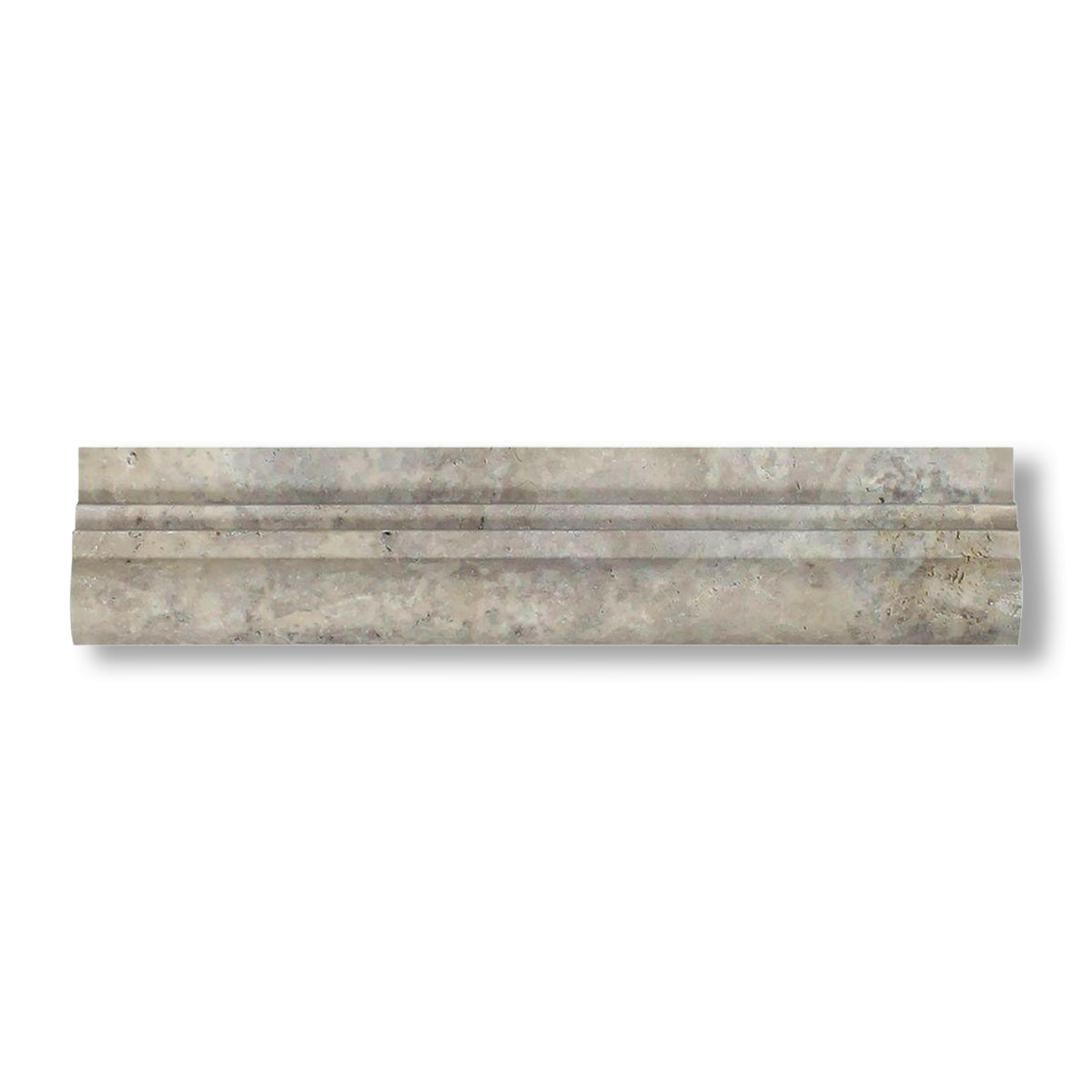 Silver Travertine Honed OG-2 Chair Rail Molding Trim - American Tile Depot