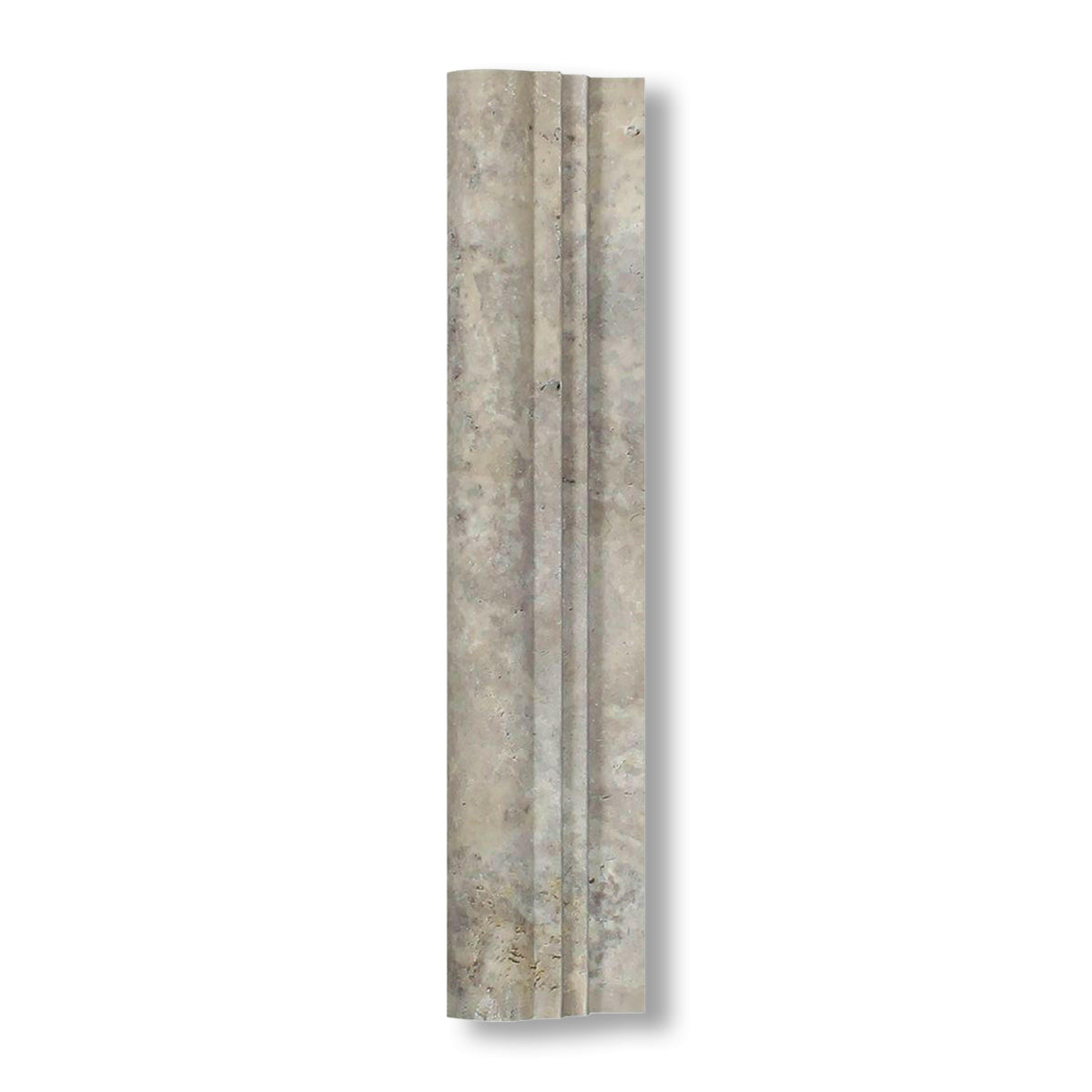 Silver Travertine Honed OG-2 Chair Rail Molding Trim - American Tile Depot