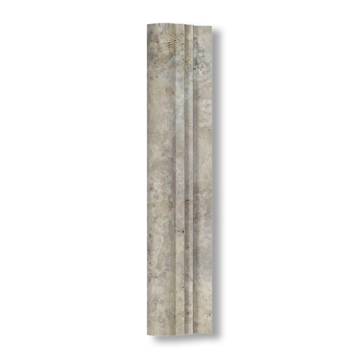 Silver Travertine Honed OG-2 Chair Rail Molding Trim - American Tile Depot