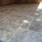 Silver Travertine Tumbled French Pattern Tile Silver Travertine Tumbled French Pattern Tile - American Tile Depot