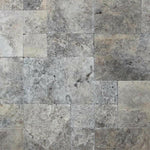 Silver Travertine Tumbled French Pattern Tile Silver Travertine Tumbled French Pattern Tile - American Tile Depot