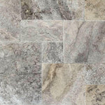 Silver Travertine Unfilled, Brushed & Chiseled French Pattern Tile Silver Travertine Unfilled, Brushed & Chiseled French Pattern Tile - American Tile Depot