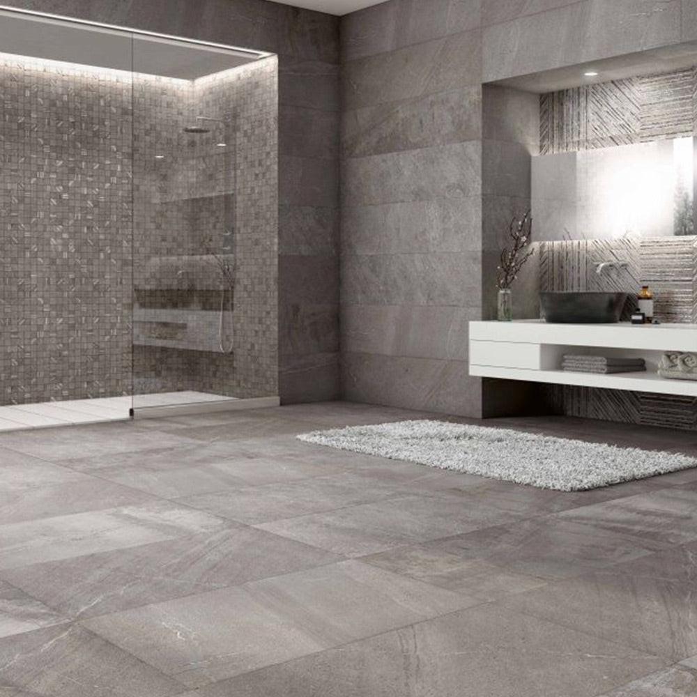 Solis Basalt Matte Square Porcelain Mosaic Wall Tile Solis Basalt Matte Square Porcelain Mosaic Wall Tile - American Tile Depot