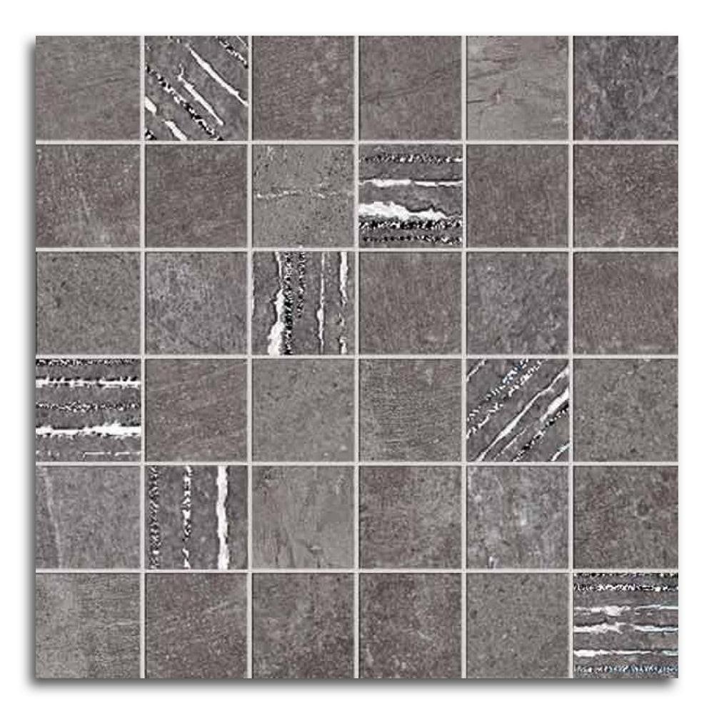 Solis Basalt Matte Square Porcelain Mosaic Wall Tile Solis Basalt Matte Square Porcelain Mosaic Wall Tile - American Tile Depot