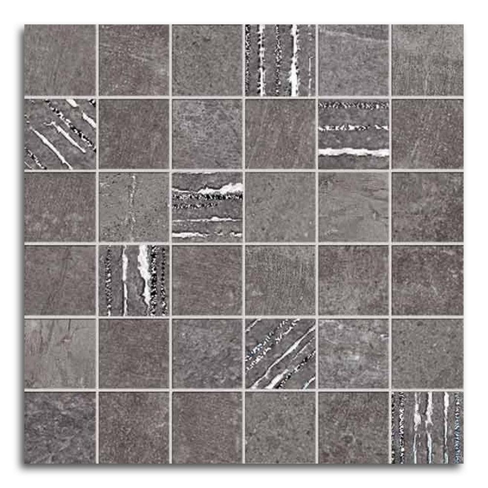 Solis Basalt Matte Square Porcelain Mosaic Wall Tile Solis Basalt Matte Square Porcelain Mosaic Wall Tile - American Tile Depot