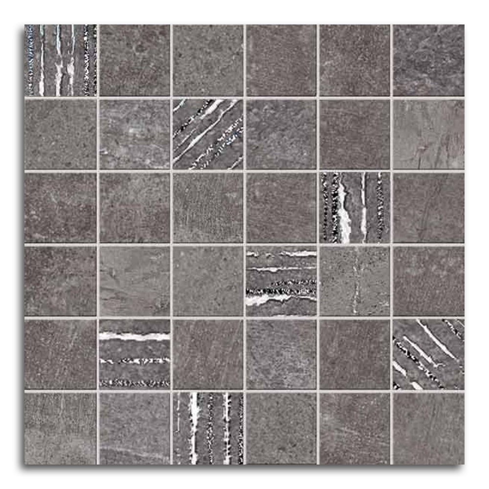 Solis Basalt Square Porcelain Mosaic Wall Tile