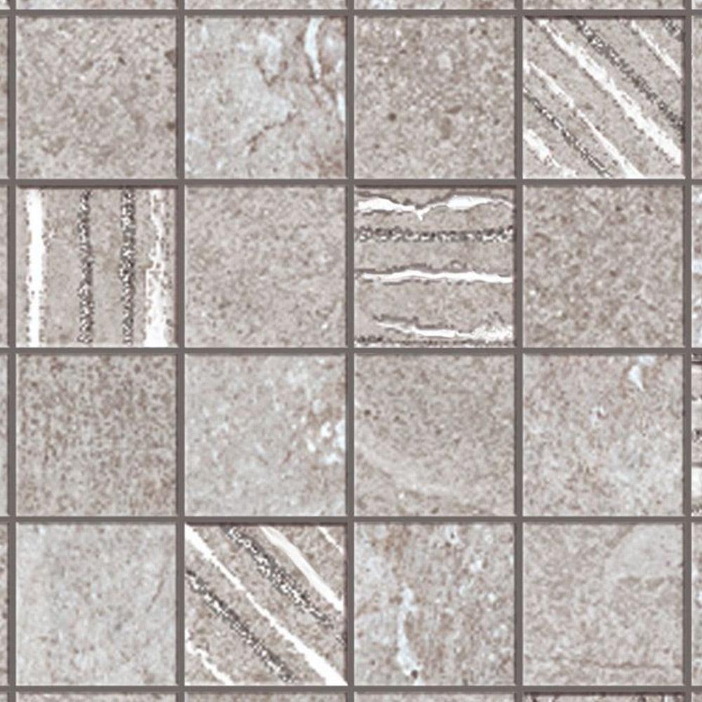 Solis Grey Matte Square Porcelain Mosaic Wall Tile Solis Grey Matte Square Porcelain Mosaic Wall Tile - American Tile Depot