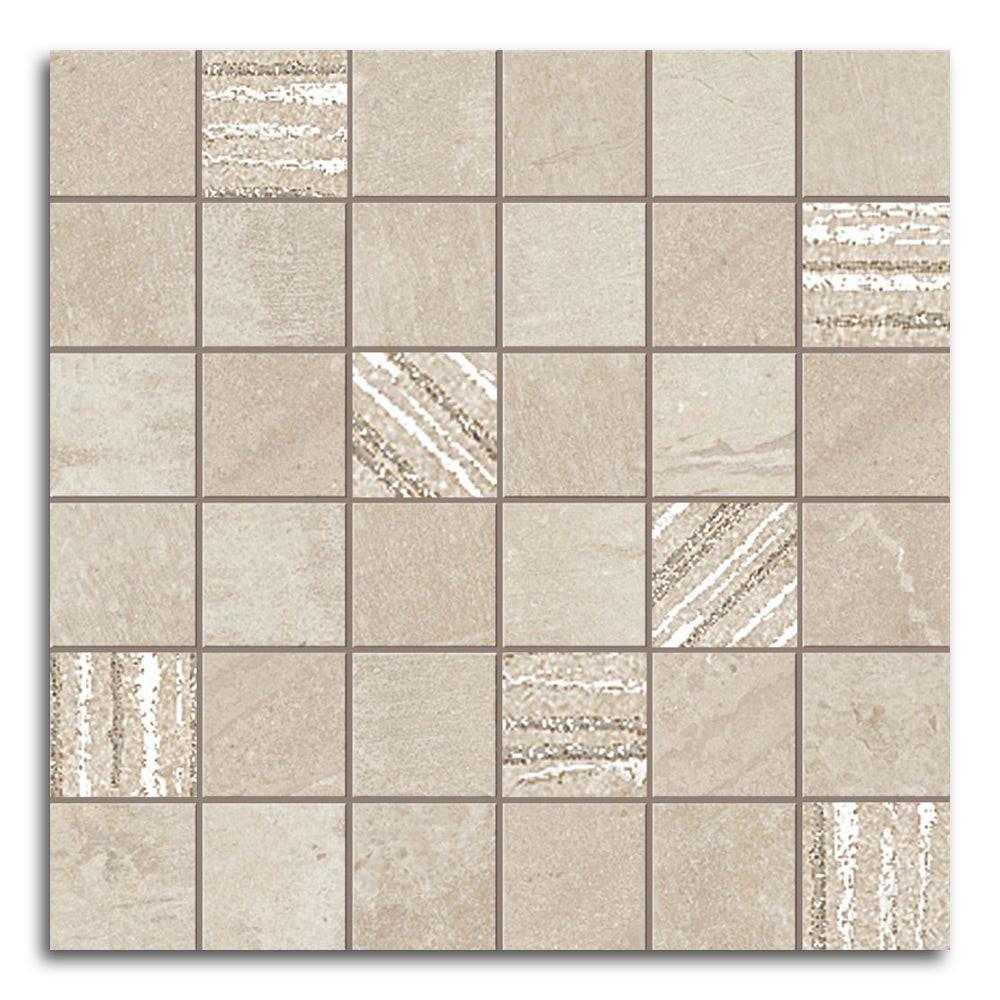 Solis Sand Matte Square Porcelain Mosaic Wall Tile Solis Sand Matte Square Porcelain Mosaic Wall Tile - American Tile Depot