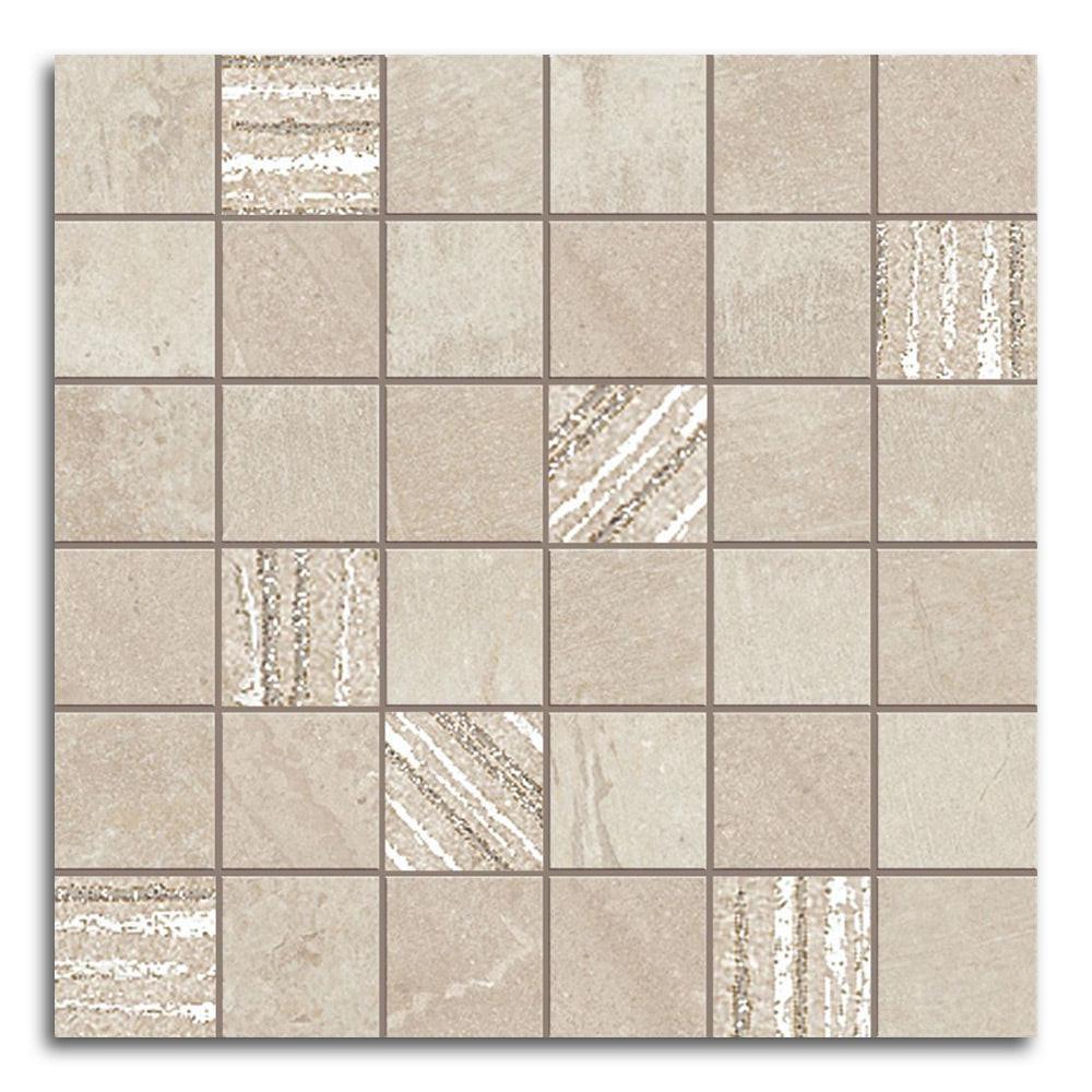 Solis Sand Matte Square Porcelain Mosaic Wall Tile Solis Sand Matte Square Porcelain Mosaic Wall Tile - American Tile Depot