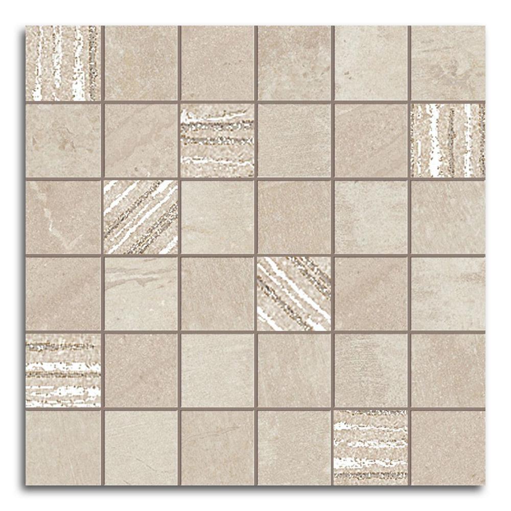 Solis Sand Matte Square Porcelain Mosaic Wall Tile Solis Sand Matte Square Porcelain Mosaic Wall Tile - American Tile Depot