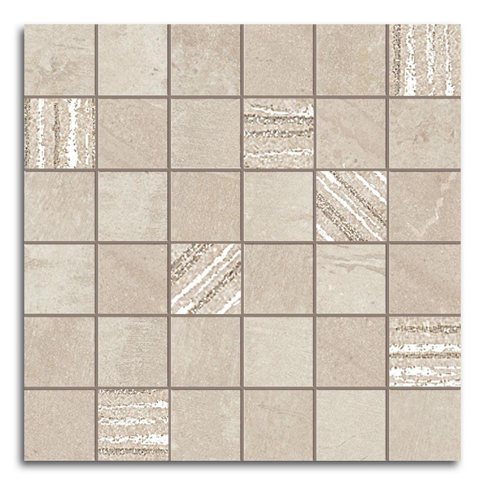 Solis Sand Matte Square Porcelain Mosaic Wall Tile Solis Sand Matte Square Porcelain Mosaic Wall Tile - American Tile Depot