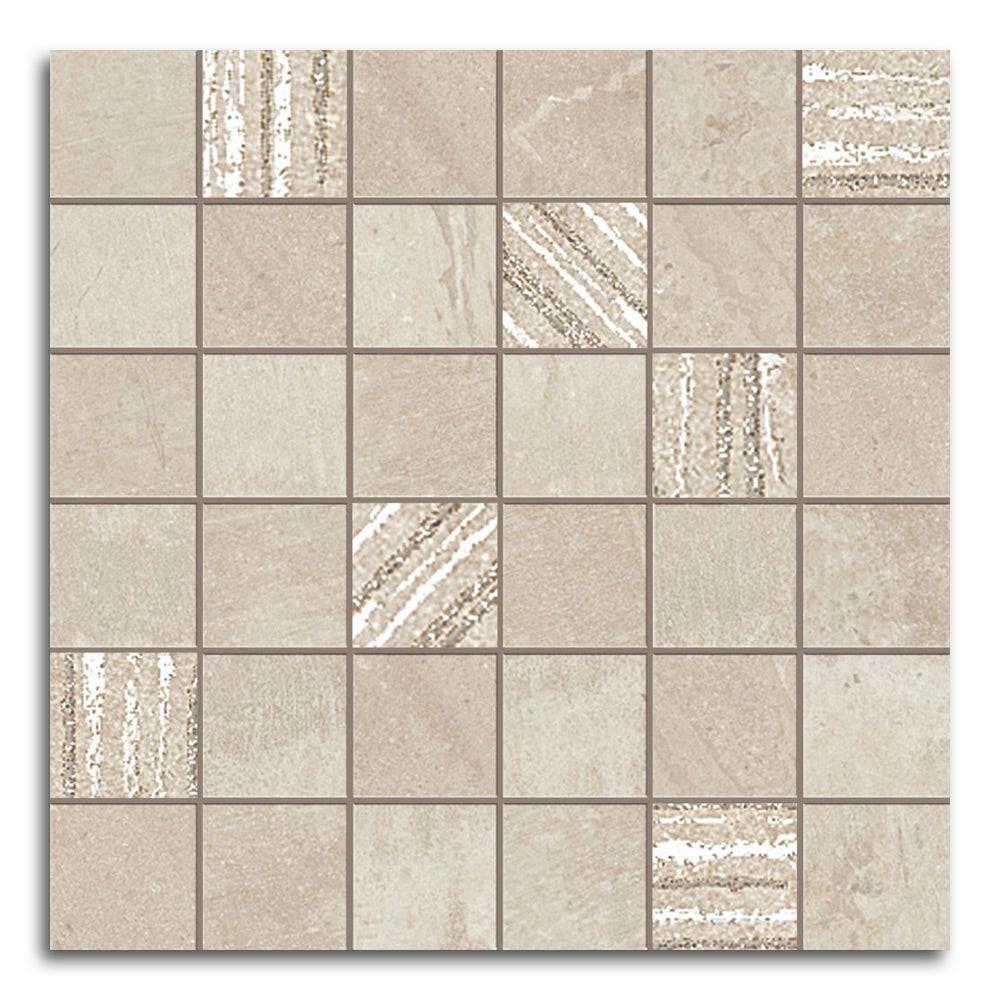 Solis Sand Matte Square Porcelain Mosaic Wall Tile Solis Sand Matte Square Porcelain Mosaic Wall Tile - American Tile Depot