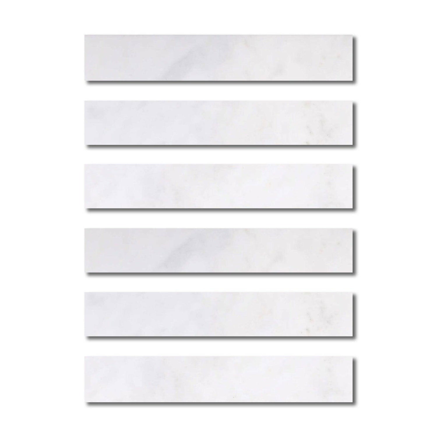 Special Cut | 2x12 Afyon White Marble Polished Tile Special Cut | 2x12 Afyon White Marble Polished Tile - American Tile Depot