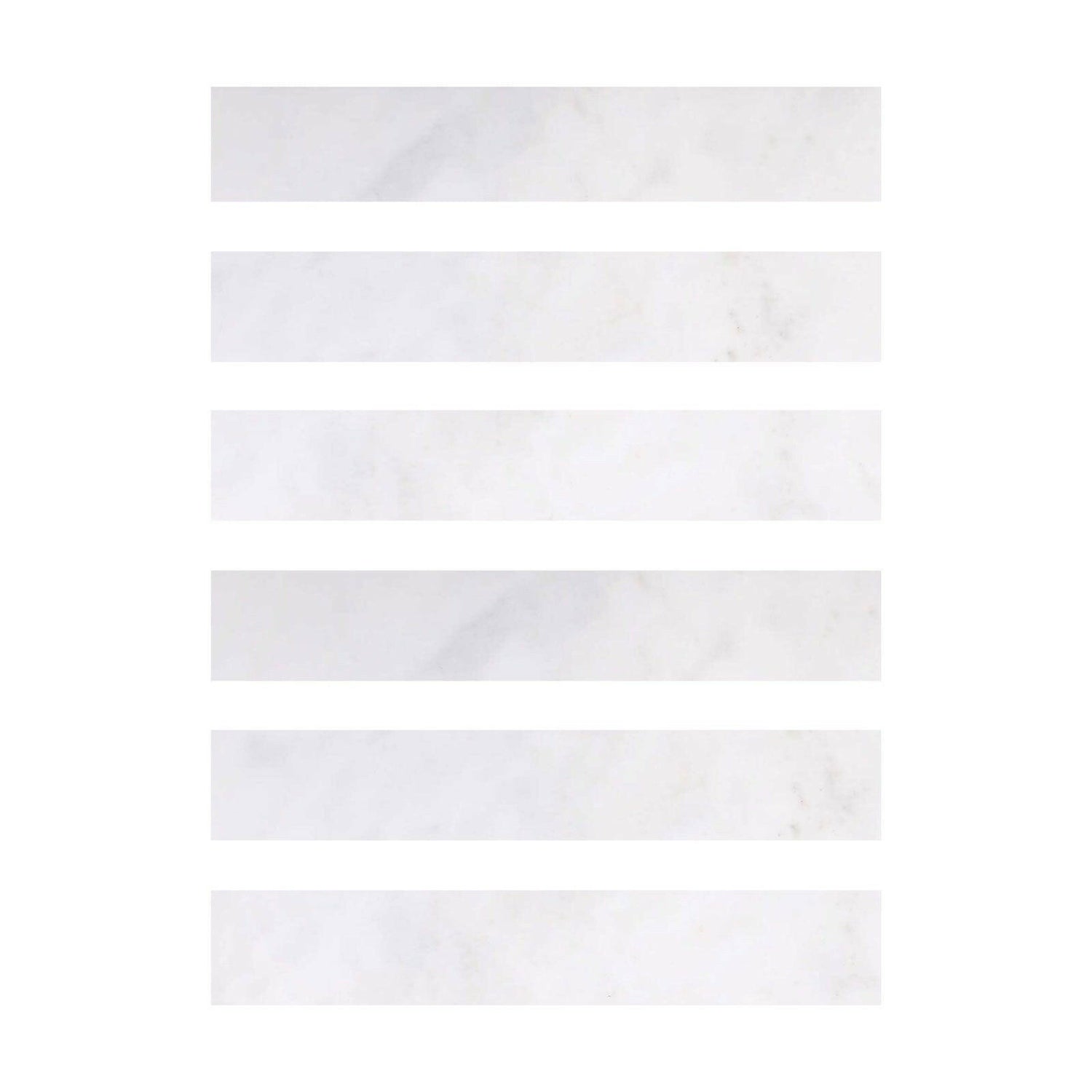 Special Cut | 2x12 Afyon White Marble Polished Tile Special Cut | 2x12 Afyon White Marble Polished Tile - American Tile Depot