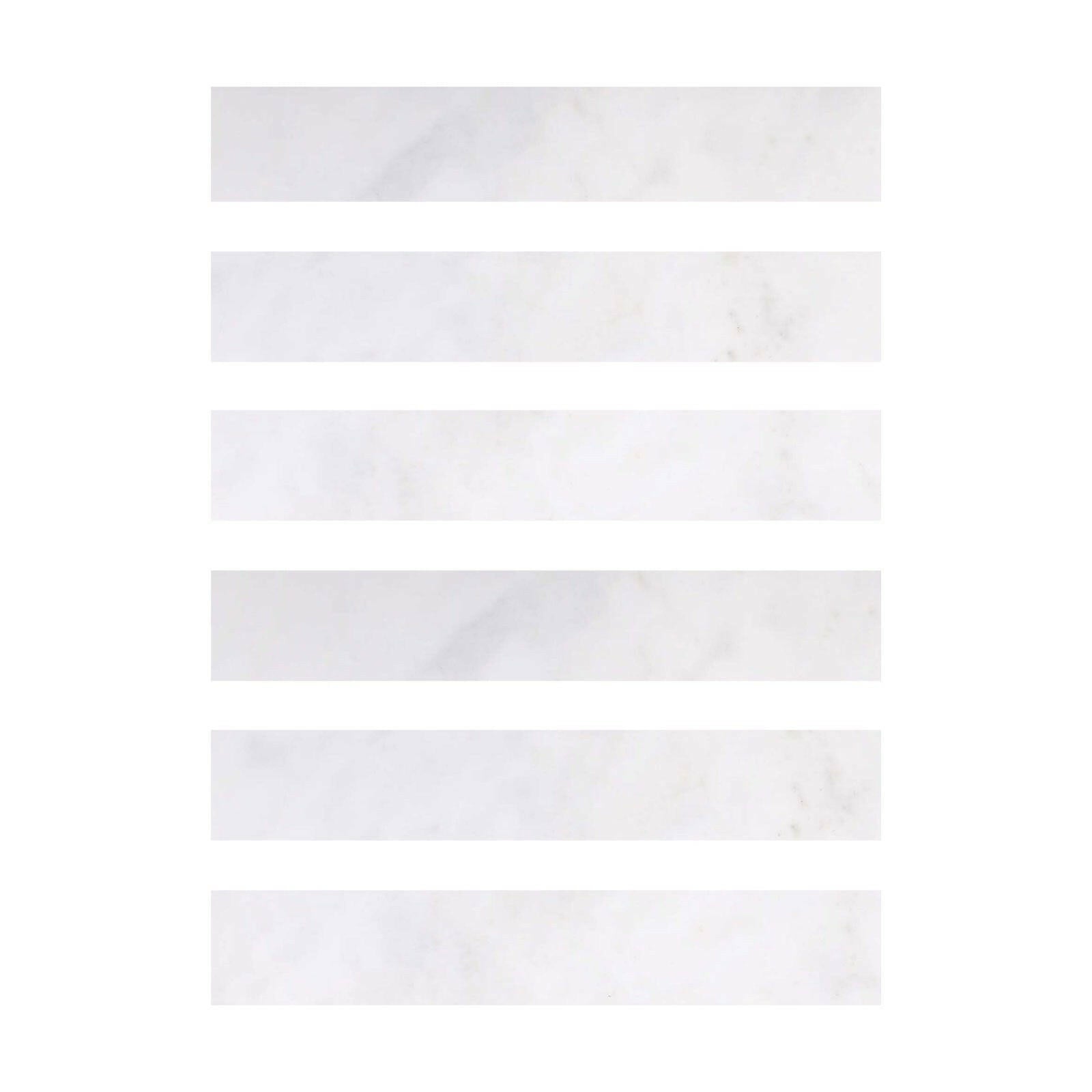 Special Cut | 2x12 Afyon White Marble Polished Tile Special Cut | 2x12 Afyon White Marble Polished Tile - American Tile Depot