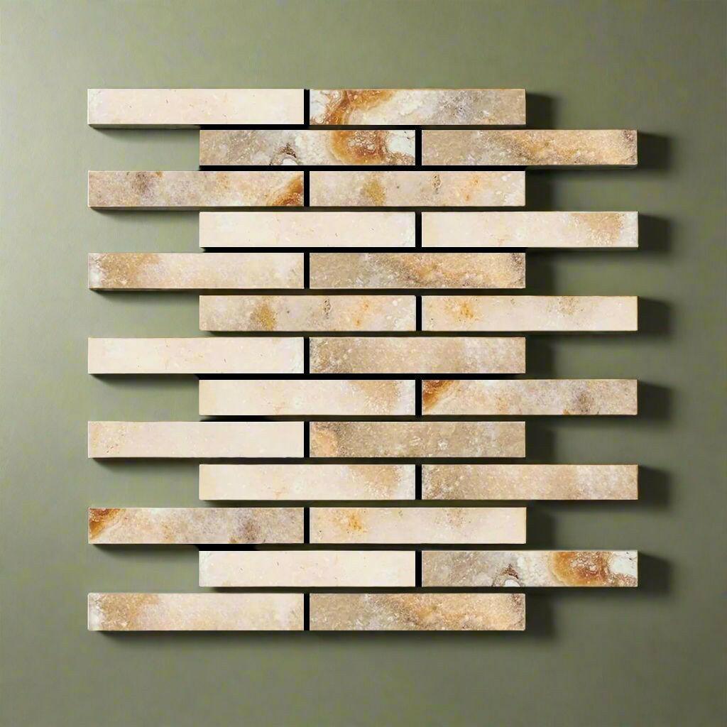 Special Cut | 2x12 Antico Onyx Travertine Filled & Honed Tile Special Cut | 2x12 Antico Onyx Travertine Filled & Honed Tile - American Tile Depot