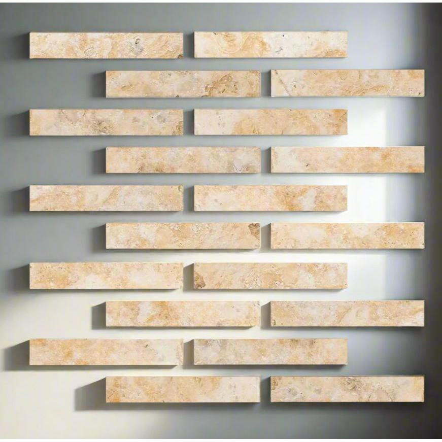 Special Cut | 2x12 Antico Onyx Travertine Filled & Polished Tile Special Cut | 2x12 Antico Onyx Travertine Filled & Polished Tile - American Tile Depot