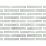 Special Cut | 2x12 Bianco Venatino Marble Honed Tile Special Cut | 2x12 Bianco Venatino Marble Honed Tile - American Tile Depot