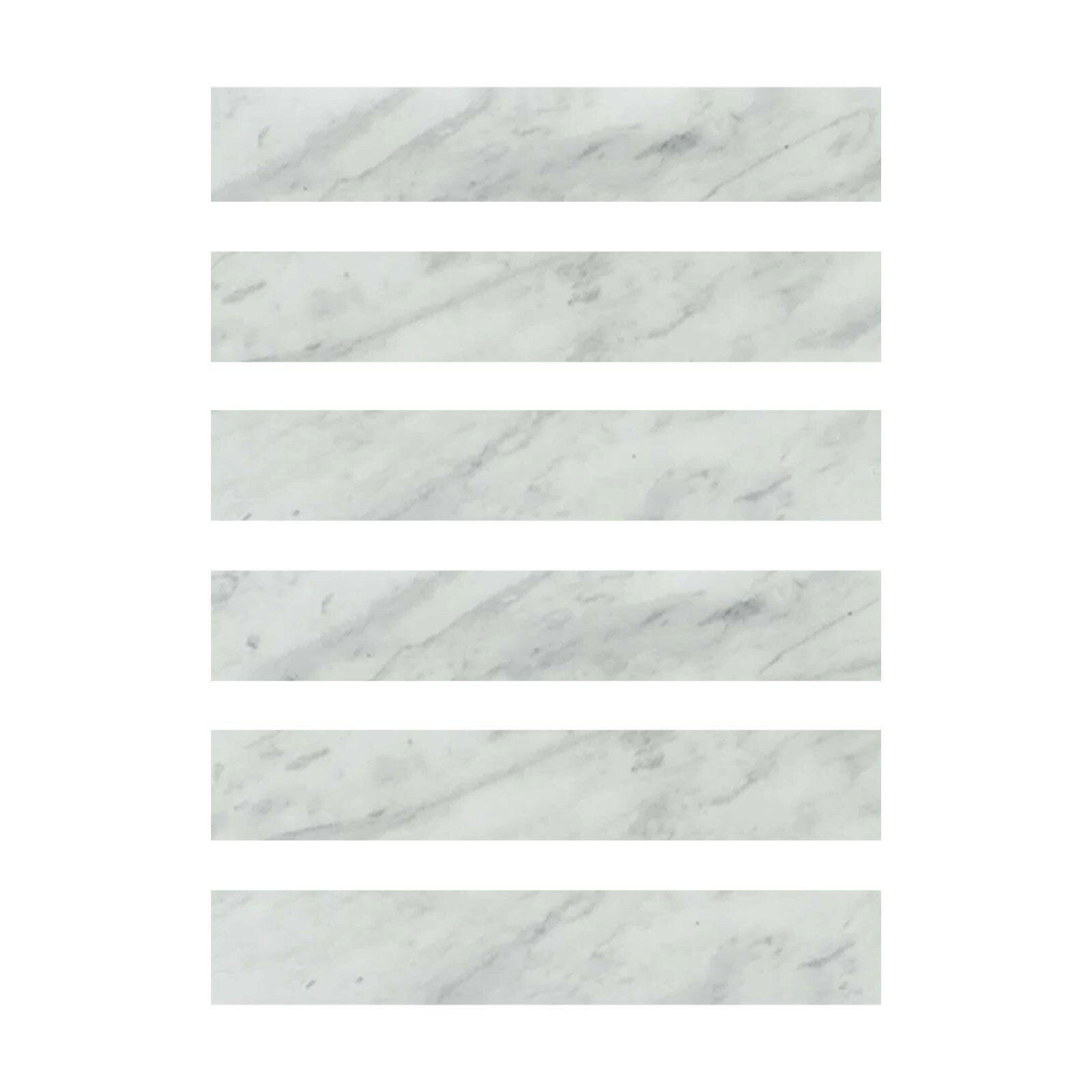 Special Cut | 2x12 Bianco Venatino Marble Honed Tile Special Cut | 2x12 Bianco Venatino Marble Honed Tile - American Tile Depot