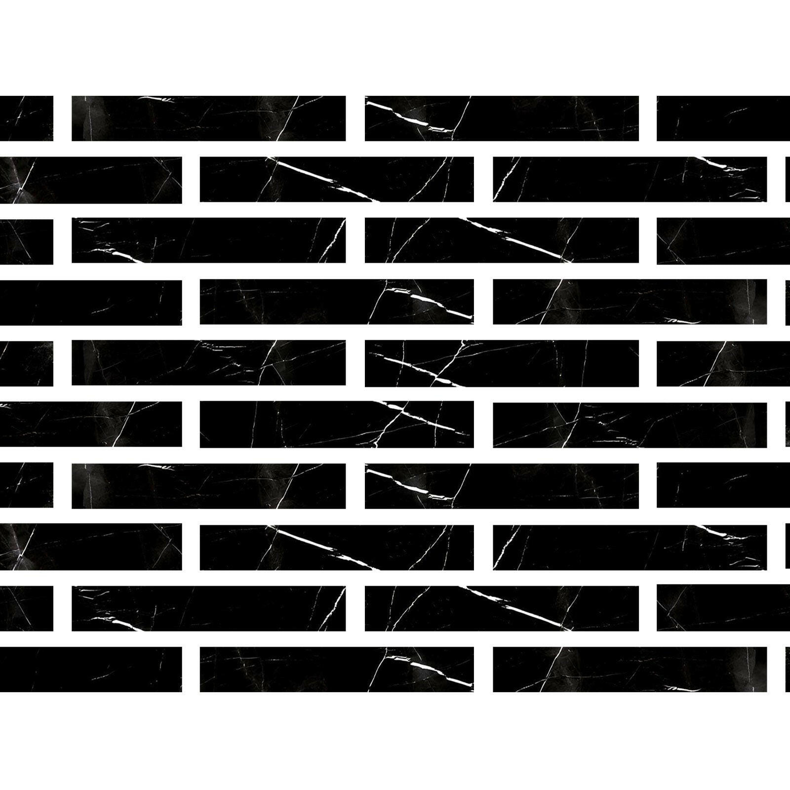 Special Cut | 2x12 Black Marquina Marble Honed Tile Special Cut | 2x12 Black Marquina Marble Honed Tile - American Tile Depot