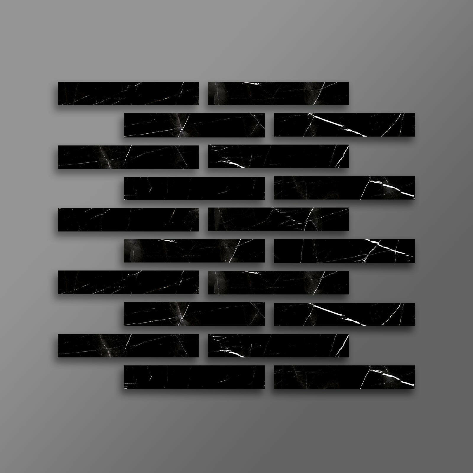 Special Cut | 2x12 Black Marquina Marble Polished Tile Special Cut | 2x12 Black Marquina Marble Polished Tile - American Tile Depot