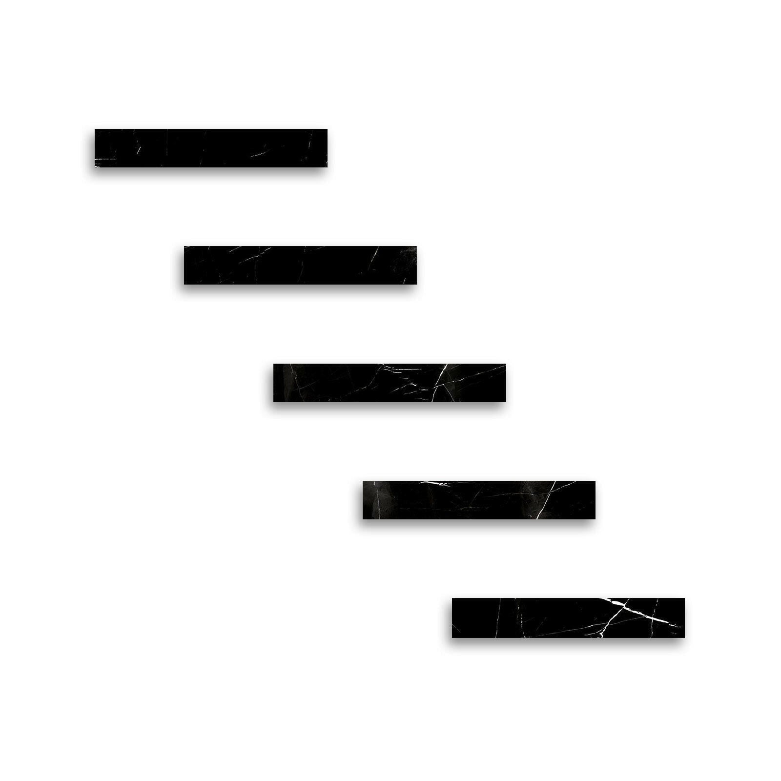Special Cut | 2x12 Black Marquina Marble Polished Tile Special Cut | 2x12 Black Marquina Marble Polished Tile - American Tile Depot