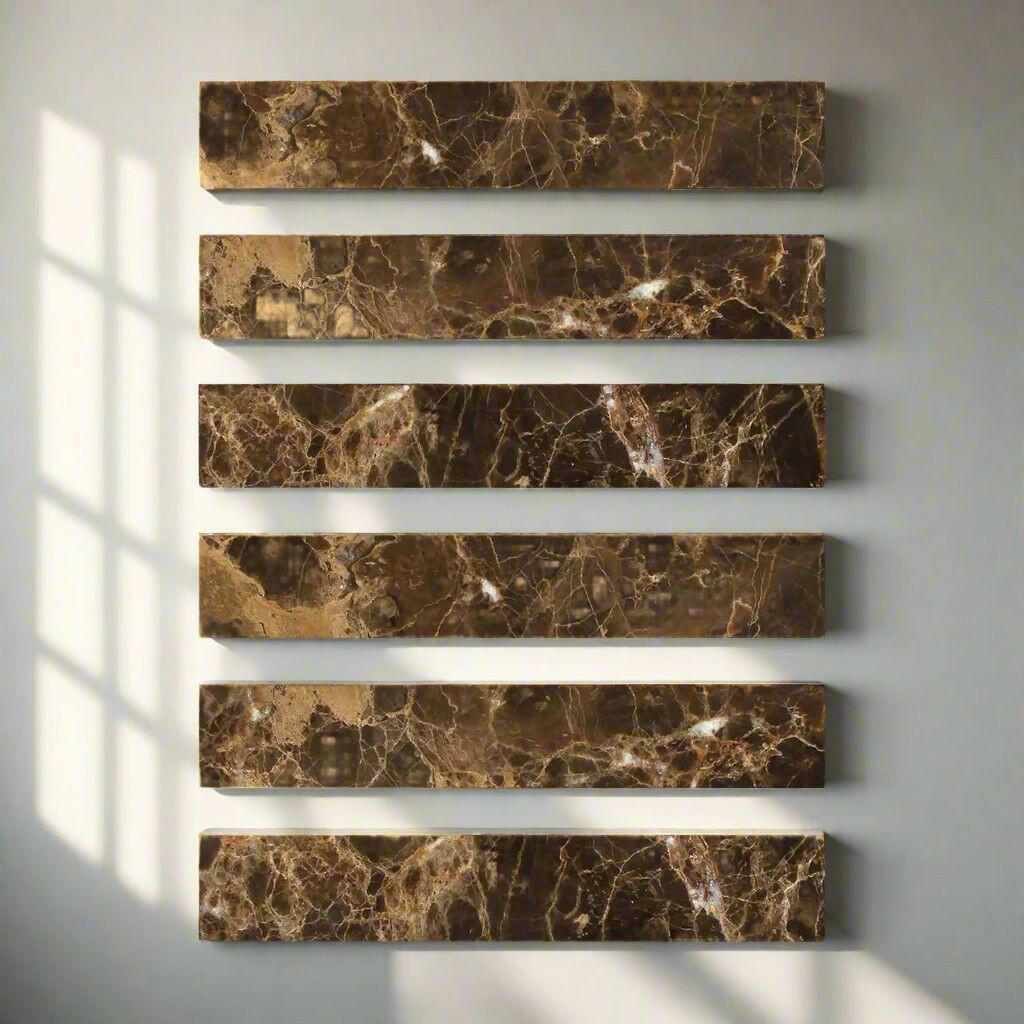 Special Cut | 2x12 Emperador Dark Marble Polished Tile Special Cut | 2x12 Emperador Dark Marble Polished Tile - American Tile Depot