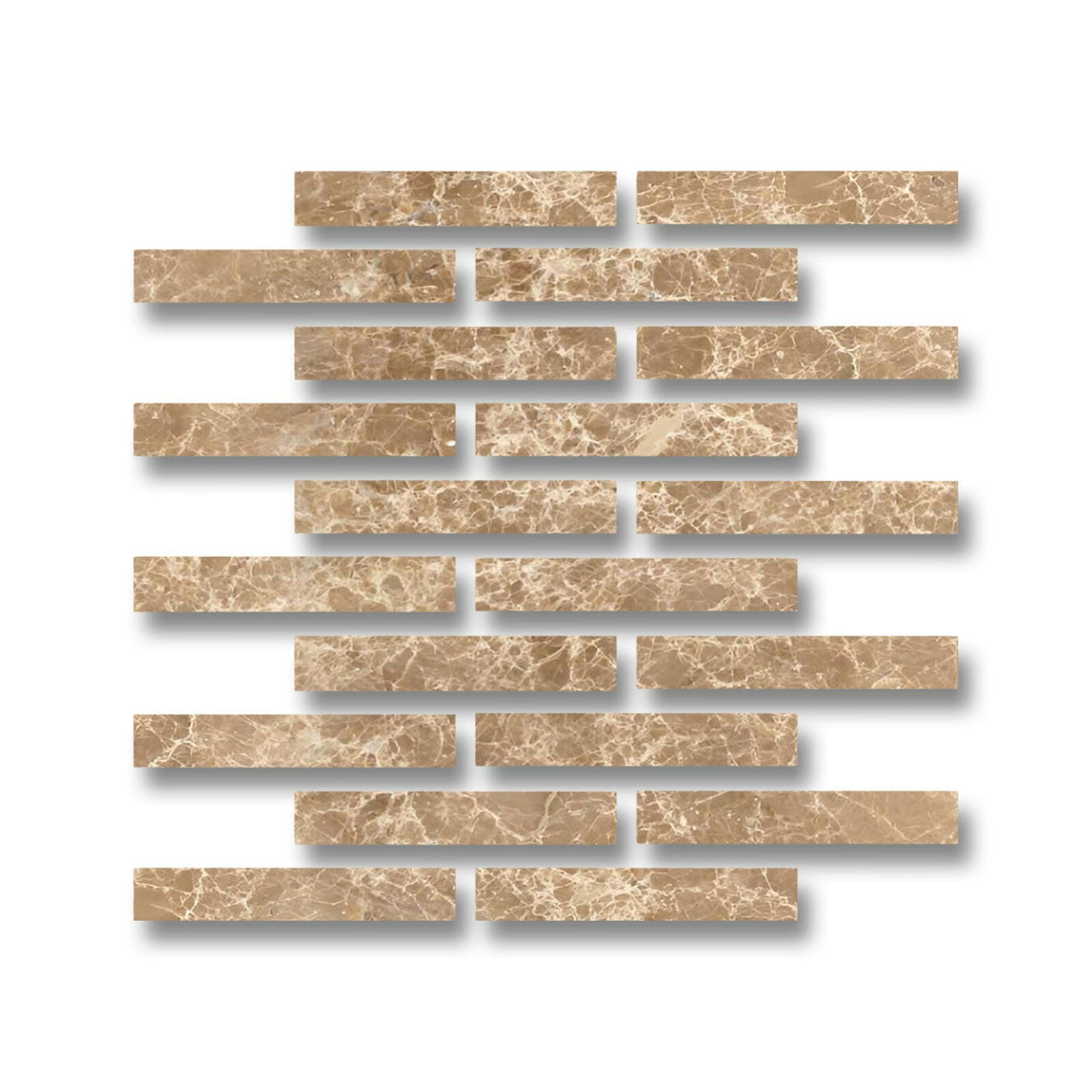 Special Cut | 2x12 Emperador Light Marble Polished Tile Special Cut | 2x12 Emperador Light Marble Polished Tile - American Tile Depot