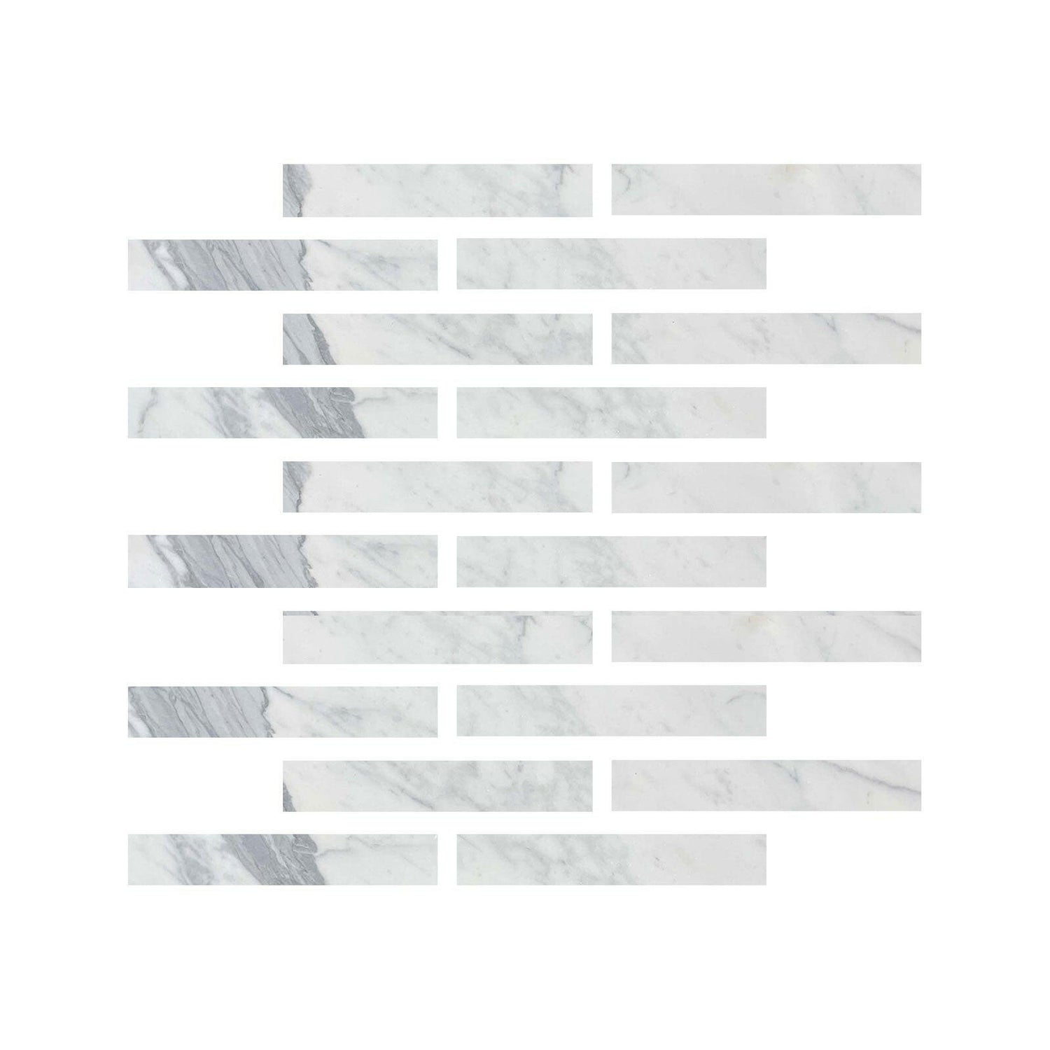 Special Cut | 2x12 Italian Statuary White Marble Honed Tile Special Cut | 2x12 Italian Statuary White Marble Honed Tile - American Tile Depot