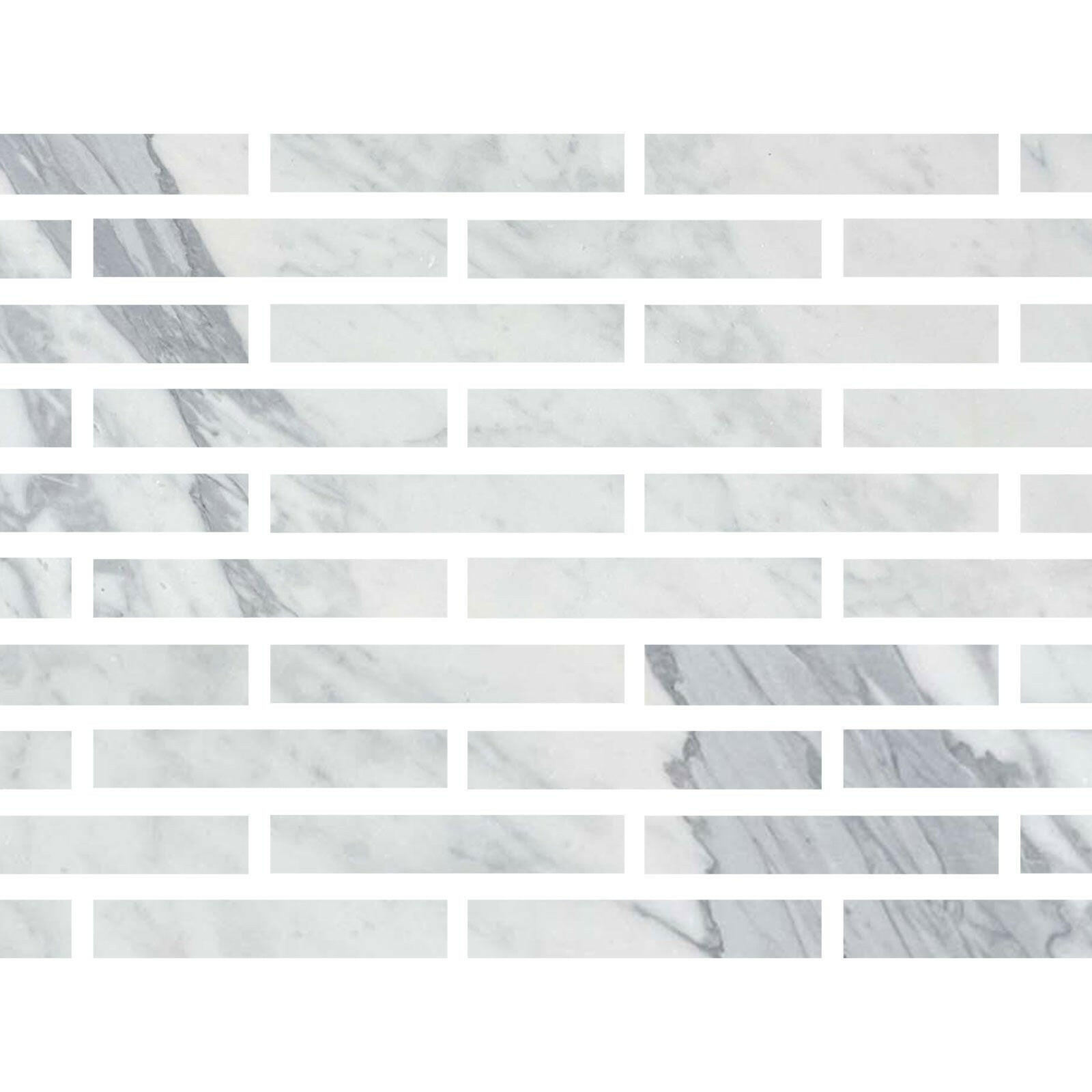 Special Cut | 2x12 Italian Statuary White Marble Honed Tile Special Cut | 2x12 Italian Statuary White Marble Honed Tile - American Tile Depot
