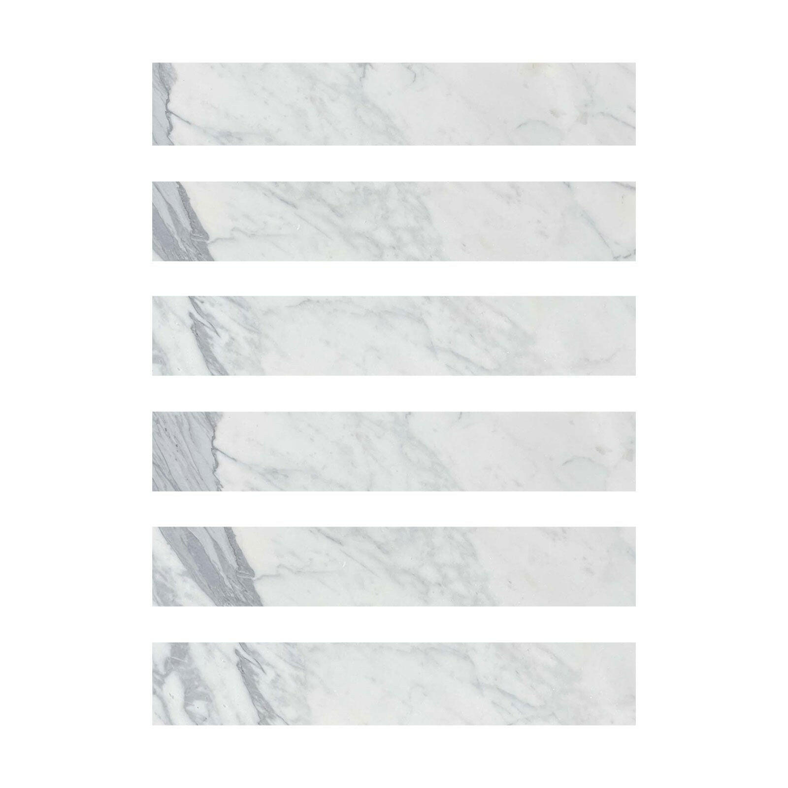 Special Cut | 2x12 Italian Statuary White Marble Honed Tile Special Cut | 2x12 Italian Statuary White Marble Honed Tile - American Tile Depot