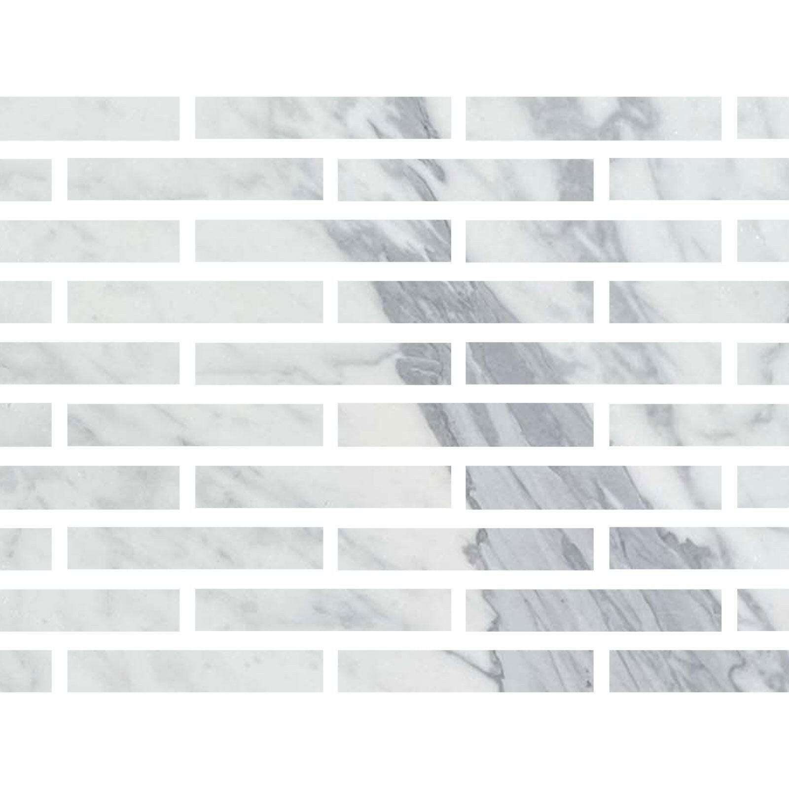 Special Cut | 2x12 Italian Statuary White Marble Polished Tile Special Cut | 2x12 Italian Statuary White Marble Polished Tile - American Tile Depot