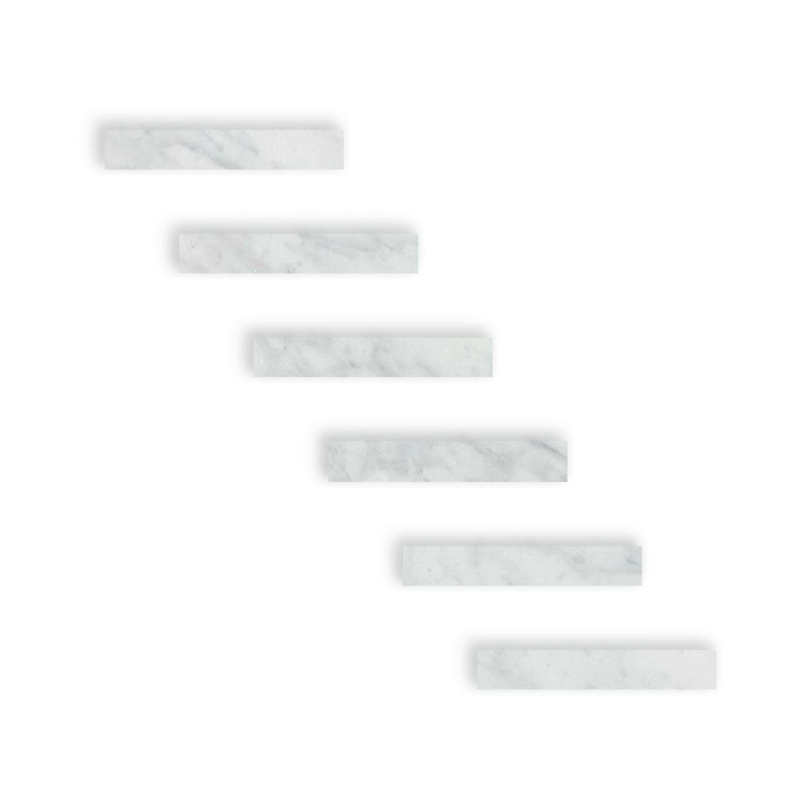 Special Cut | 2x12 Italian Statuary White Marble Polished Tile Special Cut | 2x12 Italian Statuary White Marble Polished Tile - American Tile Depot