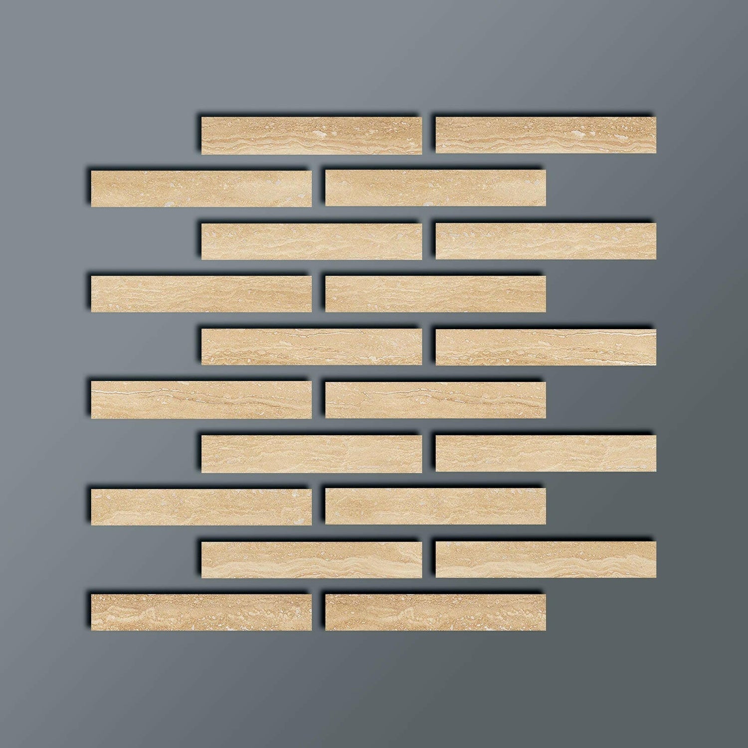 Special Cut | 2x12 Ivory Travertine Vein Cut Filled & Honed Tile Special Cut | 2x12 Ivory Travertine Vein Cut Filled & Honed Tile - American Tile Depot