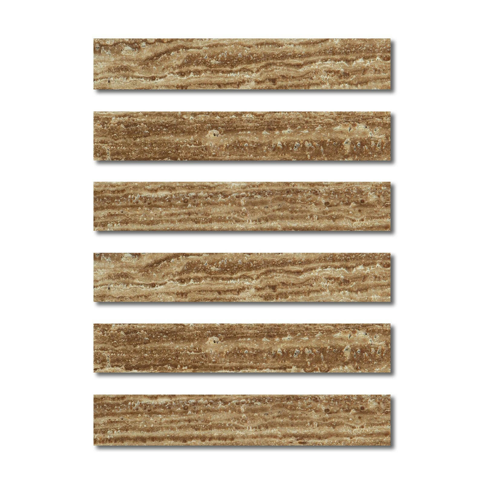Special Cut | 2x12 Noce Exotic Travertine (Vein-Cut) Filled & Honed Tile Special Cut | 2x12 Noce Exotic Travertine (Vein-Cut) Filled & Honed Tile - American Tile Depot