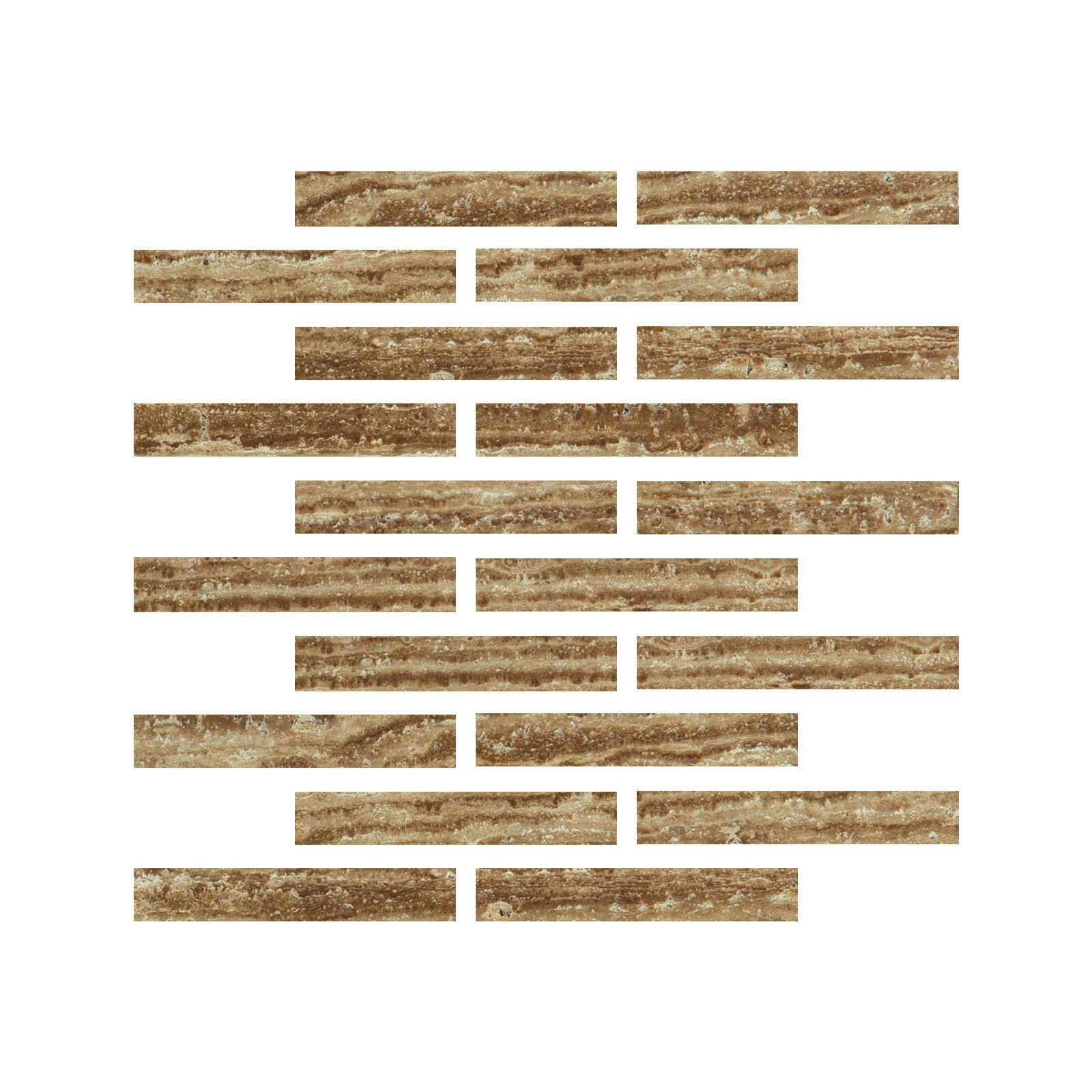 Special Cut | 2x12 Noce Exotic Travertine (Vein-Cut) Filled & Honed Tile Special Cut | 2x12 Noce Exotic Travertine (Vein-Cut) Filled & Honed Tile - American Tile Depot