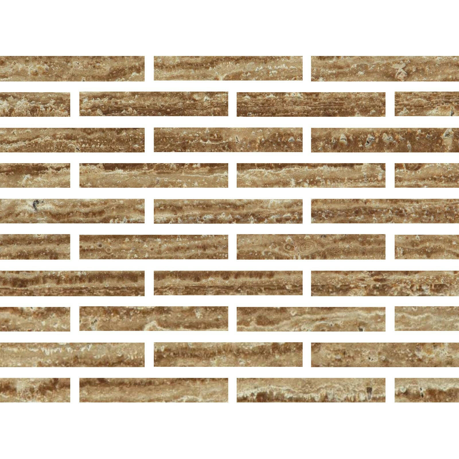 Special Cut | 2x12 Noce Exotic Travertine (Vein-Cut) Filled & Honed Tile Special Cut | 2x12 Noce Exotic Travertine (Vein-Cut) Filled & Honed Tile - American Tile Depot
