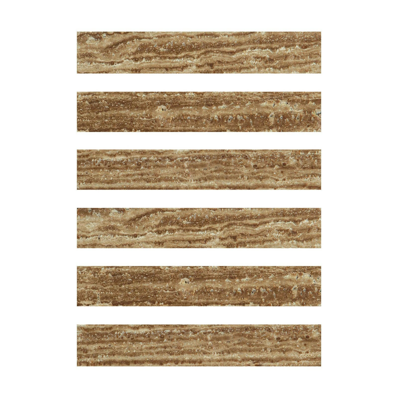 Special Cut | 2x12 Noce Exotic Travertine (Vein-Cut) Filled & Honed Tile Special Cut | 2x12 Noce Exotic Travertine (Vein-Cut) Filled & Honed Tile - American Tile Depot