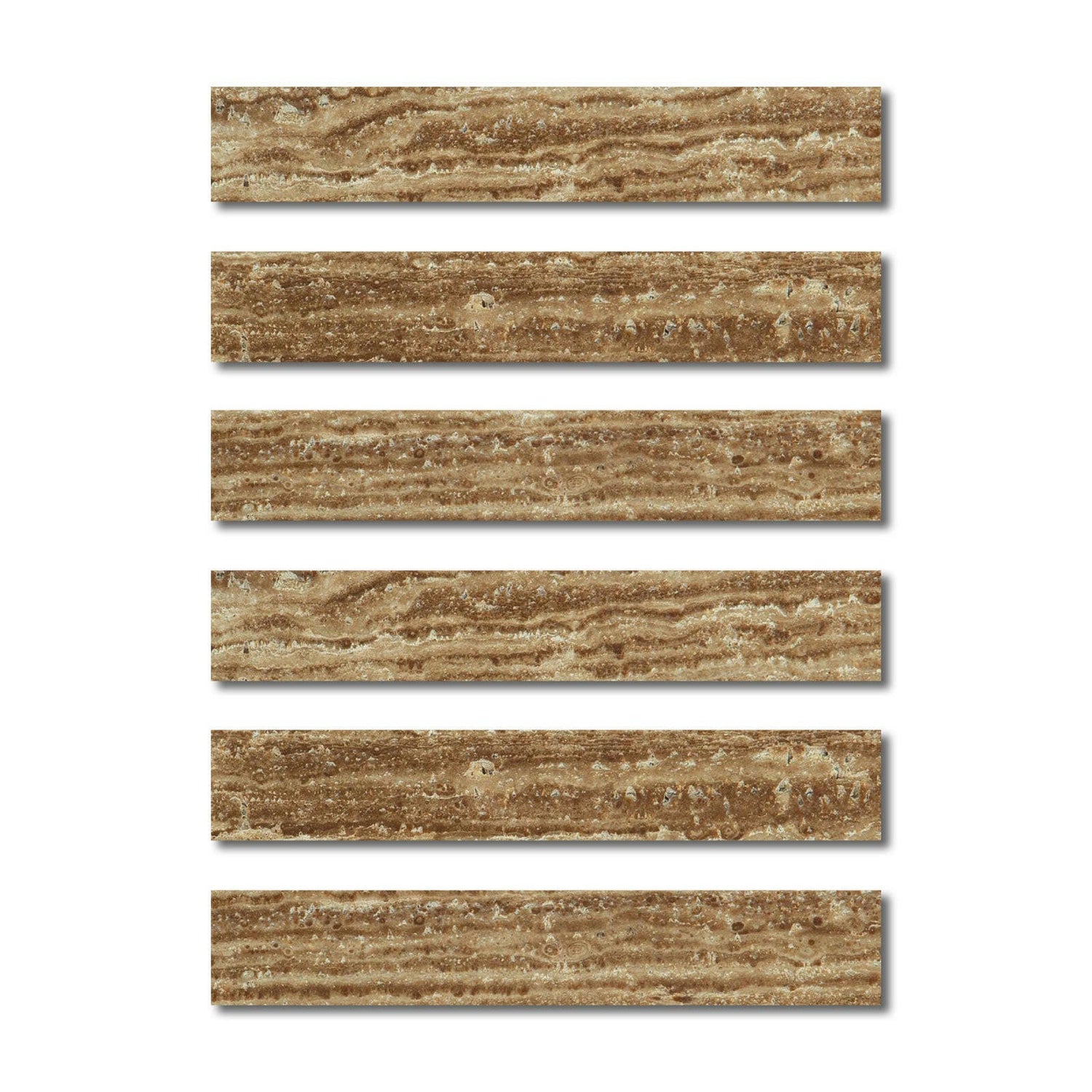 Special Cut | 2x12 Noce Exotic Travertine (Vein-Cut) Filled & Polished Tile Special Cut | 2x12 Noce Exotic Travertine (Vein-Cut) Filled & Polished Tile - American Tile Depot
