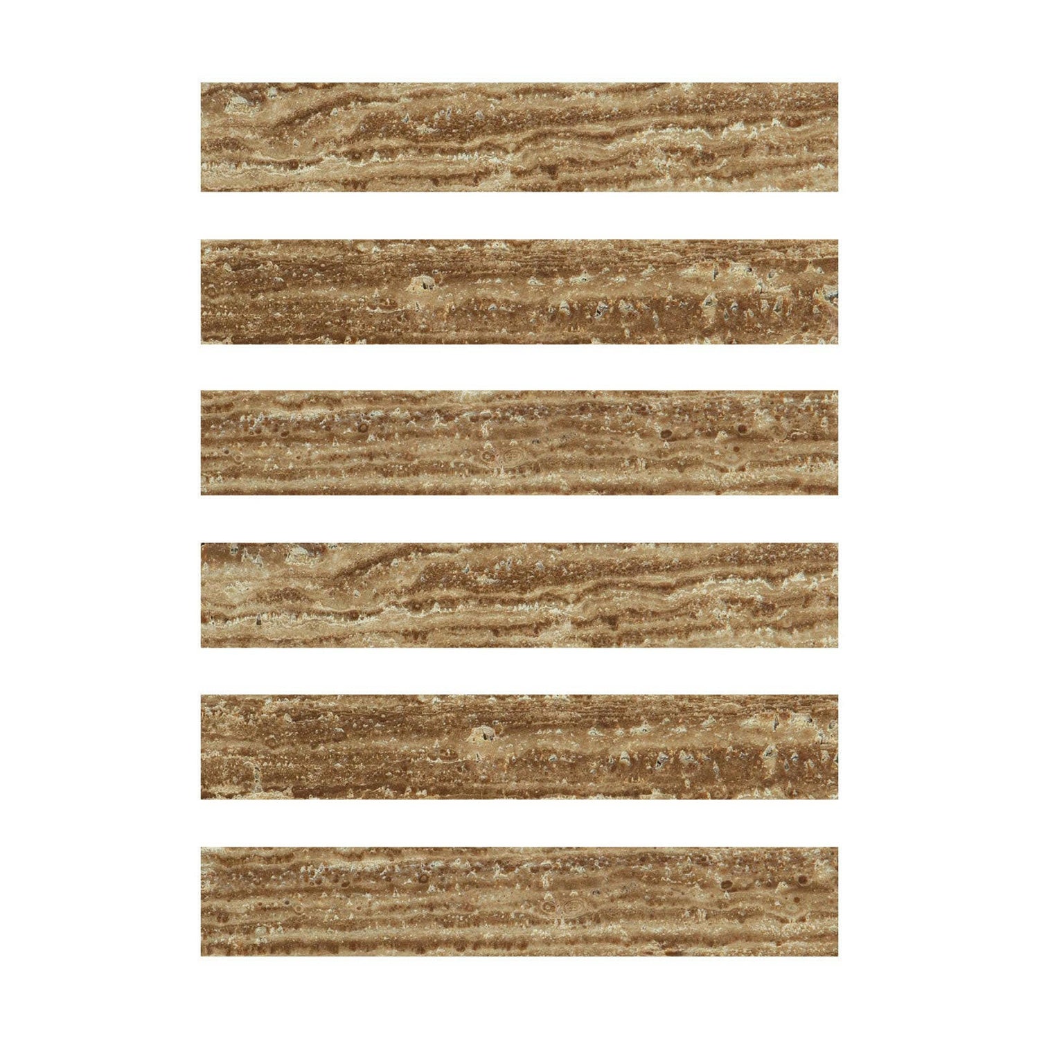 Special Cut | 2x12 Noce Exotic Travertine (Vein-Cut) Filled & Polished Tile Special Cut | 2x12 Noce Exotic Travertine (Vein-Cut) Filled & Polished Tile - American Tile Depot