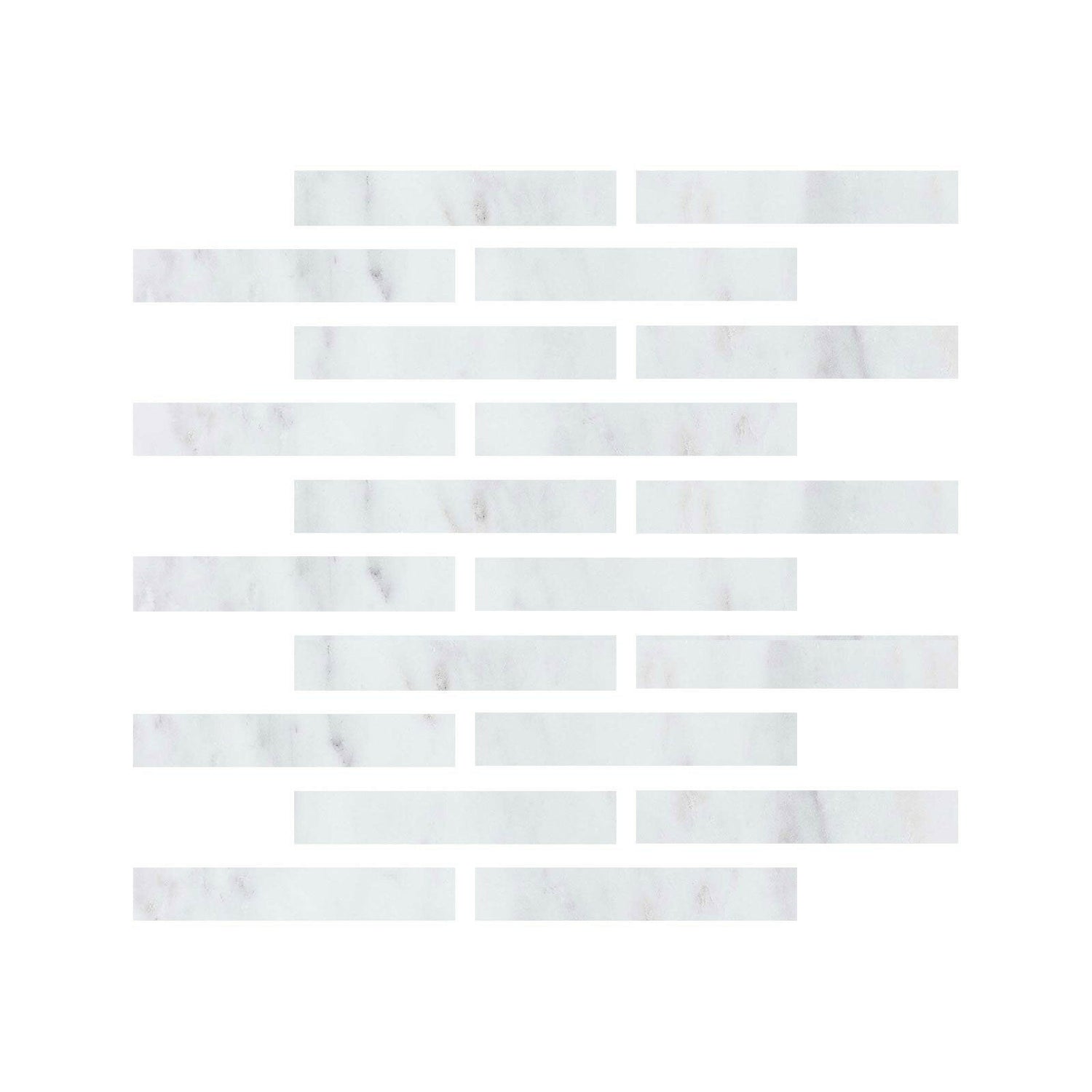 Special Cut | 2x12 Oriental White / Asian Statuary Marble Honed Tile Special Cut | 2x12 Oriental White / Asian Statuary Marble Honed Tile - American Tile Depot