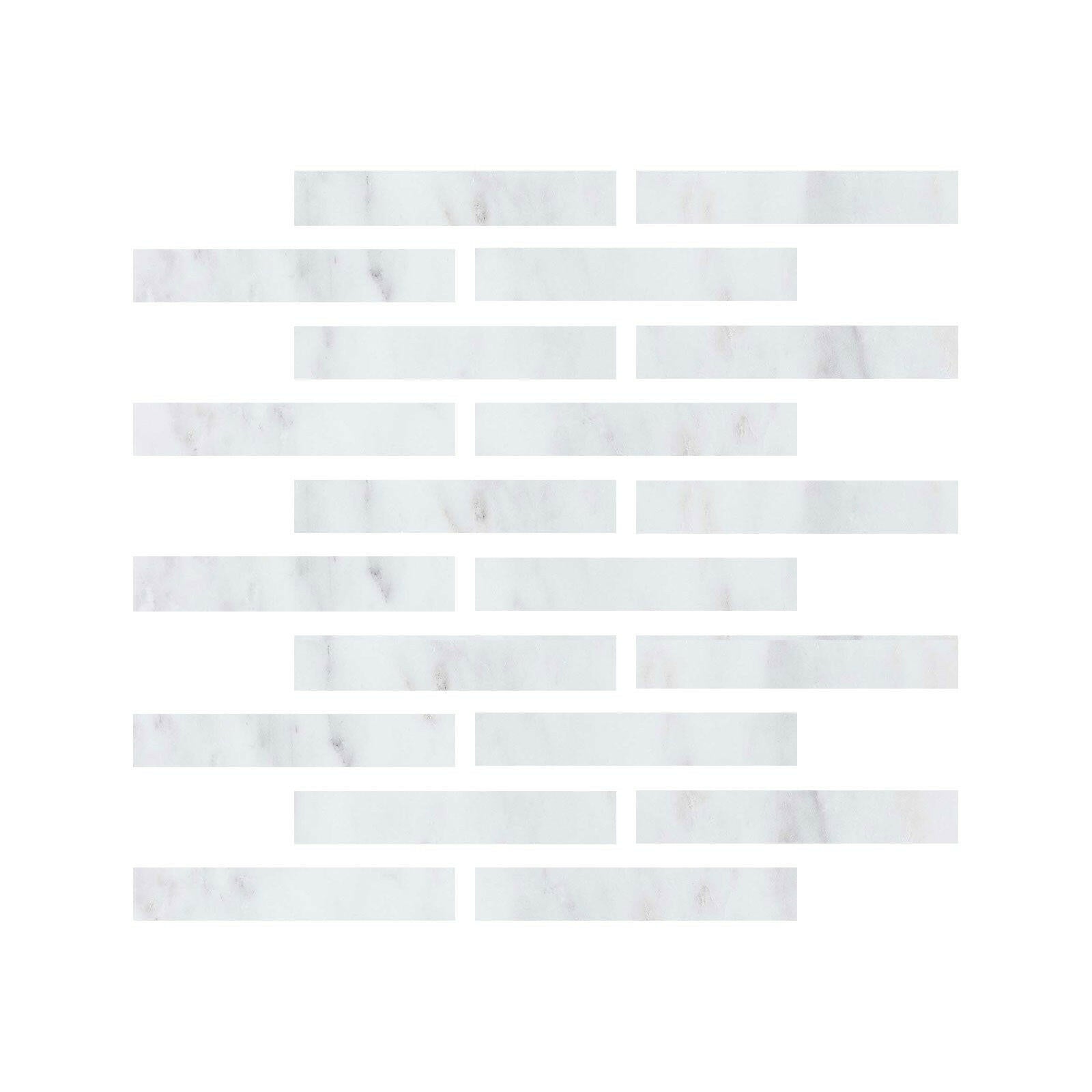 Special Cut | 2x12 Oriental White / Asian Statuary Marble Honed Tile Special Cut | 2x12 Oriental White / Asian Statuary Marble Honed Tile - American Tile Depot