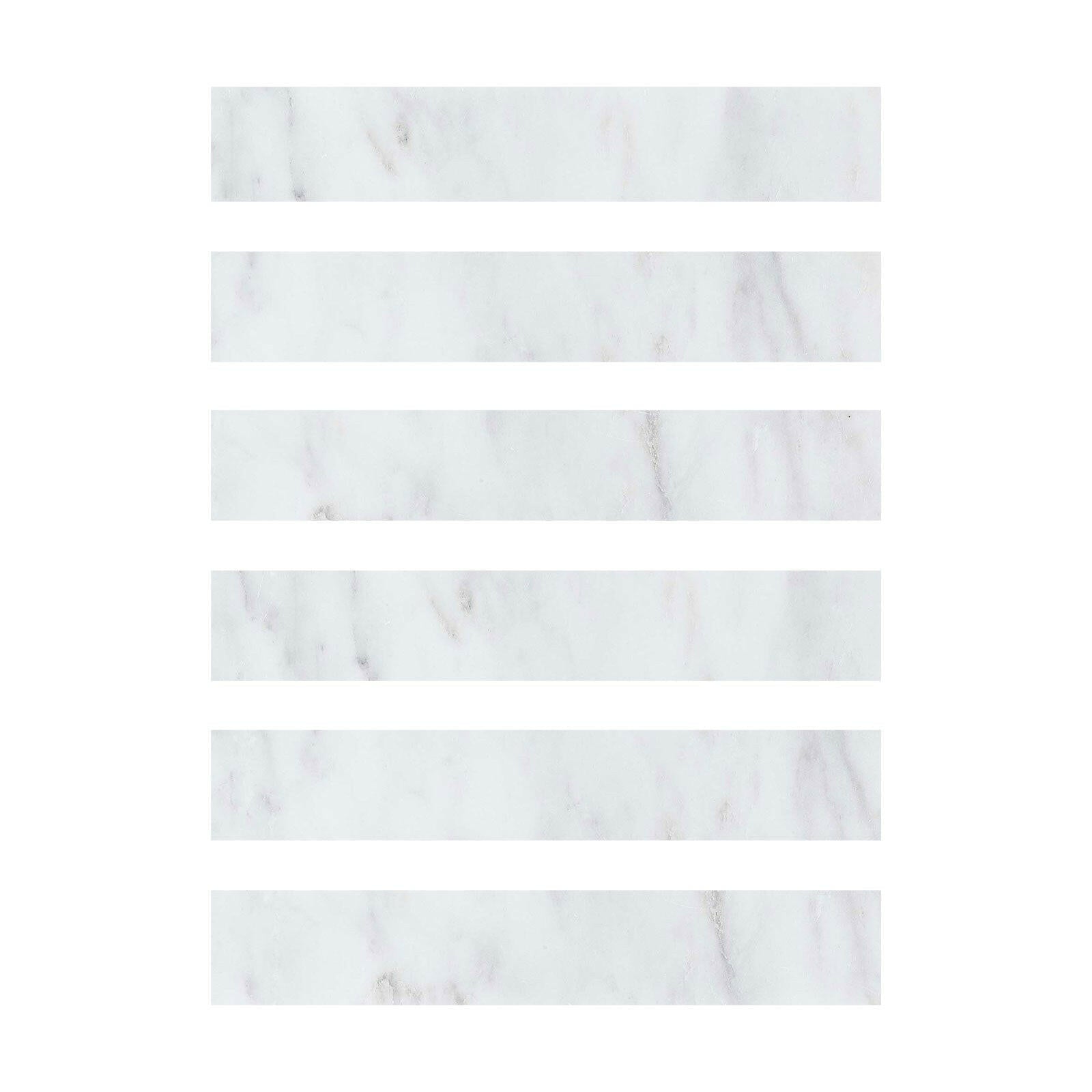 Special Cut | 2x12 Oriental White / Asian Statuary Marble Honed Tile Special Cut | 2x12 Oriental White / Asian Statuary Marble Honed Tile - American Tile Depot