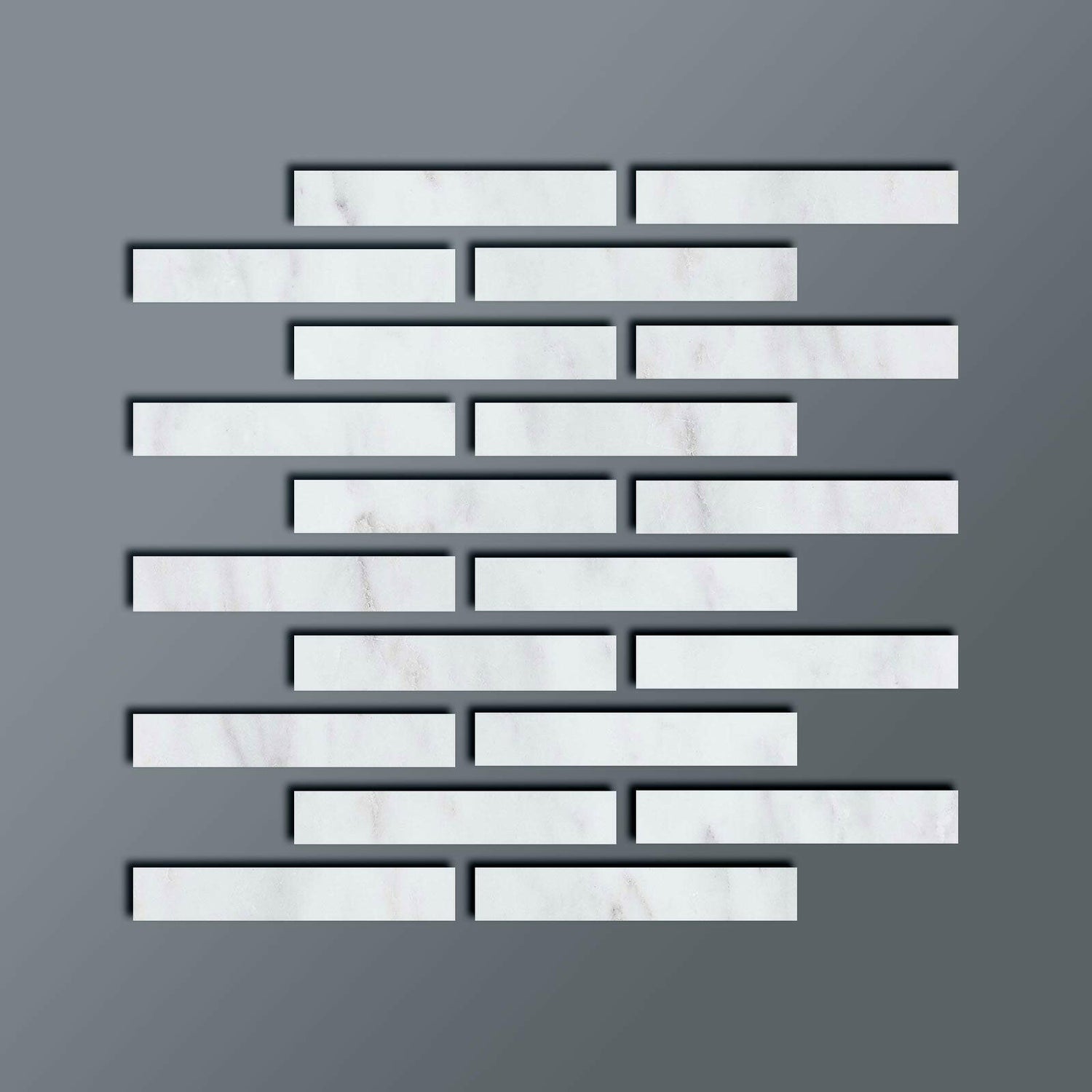 Special Cut | 2x12 Oriental White / Asian Statuary Marble Polished Tile Special Cut | 2x12 Oriental White / Asian Statuary Marble Polished Tile - American Tile Depot