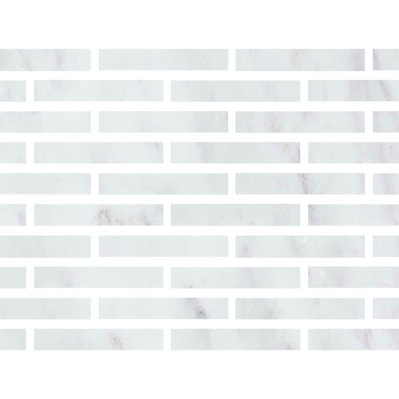 Special Cut | 2x12 Oriental White / Asian Statuary Marble Polished Tile Special Cut | 2x12 Oriental White / Asian Statuary Marble Polished Tile - American Tile Depot
