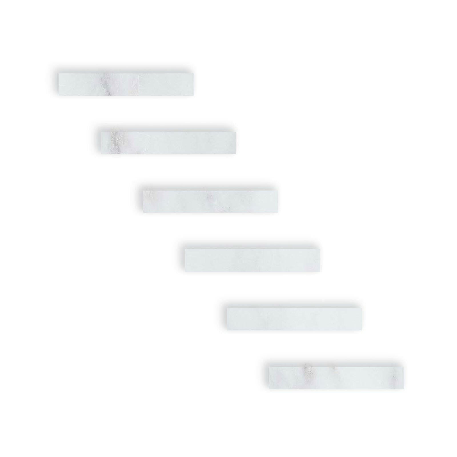 Special Cut | 2x12 Oriental White / Asian Statuary Marble Polished Tile Special Cut | 2x12 Oriental White / Asian Statuary Marble Polished Tile - American Tile Depot